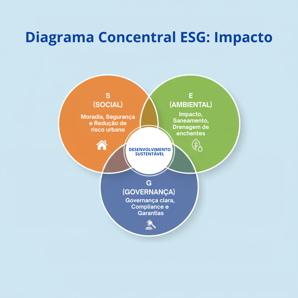 Diagrama Concentral ESG Impacto e ODS